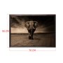 WALLXPERT Dekorativna uramljena drvena slika Strong Elephant XL - slika 3