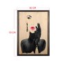 WALLXPERT Dekorativna uramljena drvena slika Woman Silhouette XL - slika 3