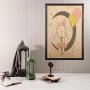 WALLXPERT Dekorativna uramljena drvena slika Cute Bunny - slika 1