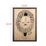 WALLXPERT Dekorativna uramljena drvena slika Cute Lion - slika 3