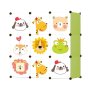 Bolzz Modern Home dečiji ormar sa 9 polica animals - slika 1