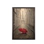 WALLXPERT Dekorativna uramljena drvena slika Red Umbrella 2 - slika 2
