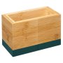 FIVE Kutija za pribor Modern 18x10x12cm bambus petrol - slika 1