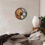 WALLXPERT Dekorativni drveni zidni sat Circles - slika 3