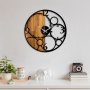 WALLXPERT Dekorativni drveni zidni sat Circles - slika 1