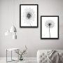 WALLXPERT Dekorativna slika u okviru (2 komada) All White Flower Set - slika 1