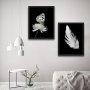 WALLXPERT Dekorativna slika u okviru (2 komada) Be Free Set - slika 1