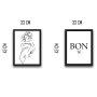 WALLXPERT Dekorativna slika u okviru (2 komada) Bon Set - slika 3