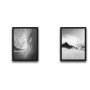 WALLXPERT Ekorativna slika u okviru (2 komada) Bw Wave Mountain Set - slika 2