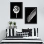 WALLXPERT Dekorativna slika u okviru (2 komada) Dandelion Feather Set - slika 1