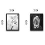 WALLXPERT Dekorativna slika u okviru (2 komada) Grey Flower Set - slika 3