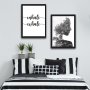 WALLXPERT Dekorativna slika u okviru (2 komada) Inhale Exhale Set - slika 1