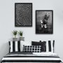 WALLXPERT Dekorativna slika u okviru (2 komada) Love Black White Set - slika 1