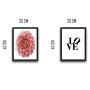 WALLXPERT Dekorativna slika u okviru (2 komada) Love Pink Flower Set - slika 3