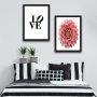 WALLXPERT Dekorativna slika u okviru (2 komada) Love Pink Flower Set - slika 1