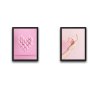 WALLXPERT Dekorativna slika u okviru (2 komada) Pink Balloon Set - slika 2
