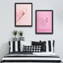 WALLXPERT Dekorativna slika u okviru (2 komada) Pink Balloon Set - slika 1