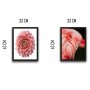 WALLXPERT Dekorativna slika u okviru (2 komada) Pink Flamingo Flower Set - slika 3