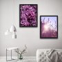 WALLXPERT Dekorativna slika u okviru (2 komada) Purple Set - slika 1