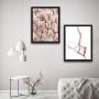 WALLXPERT Dekorativna slika u okviru (2 komada) Rose Set - slika 1