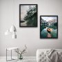 WALLXPERT Dekorativna slika u okviru (2 komada) Serenity Set - slika 1