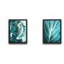 WALLXPERT Dekorativna slika u okviru (2 komada) Turquoise Set - slika 2