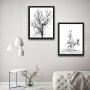WALLXPERT Dekorativna slika u okviru (2 komada) White Horse Set - slika 1