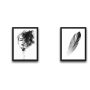 WALLXPERT Dekorativna slika u okviru (2 komada) Woman Feather Set - slika 2
