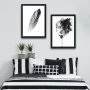 WALLXPERT Dekorativna slika u okviru (2 komada) Woman Feather Set - slika 1