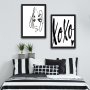WALLXPERT Dekorativna slika u okviru (2 komada) Xoxo Set - slika 1