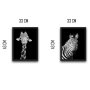 WALLXPERT Dekorativna slika u okviru (2 komada) Zebra Giraffe Set - slika 3