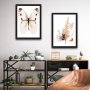 WALLXPERT Dekorativna slika u okviru (2 komada) Beige Butterfly Set - slika 1