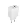 Maxlife Kućni punjač za telefon od 20W sa USB-A i USB-C ulazom white - slika 2