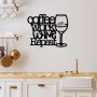 WALLXPERT Dekorativni metalni zidni pribor Coffee Repeat - slika 5