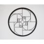 WALLXPERT Dekorativni metalni zidni pribor Golden Mean 49 APT714 Black - slika 1