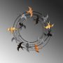 WALLXPERT Dekorativni metalni zidni pribor Spiral Flock 6 - slika 5