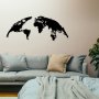 WALLXPERT Dekorativni metalni zidni pribor World Map Large Metal Decor - slika 3