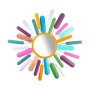 WALLXPERT Dekorativni metalni zidni pribor Mirror Sun - slika 3