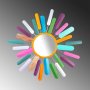 WALLXPERT Dekorativni metalni zidni pribor Mirror Sun - slika 1