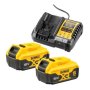 DeWALT Set 2 x baterija i punjač 18V XR® 5Ah DCB1104P2-QW - slika 1