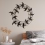 WALLXPERT Dekorativni metalni zidni pribor Spiral Flock 5 - slika 3