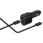 SAMSUNG Auto punjač Type C 45W & Usb A 15W + Kabl type C-Type C crna ( - slika 1