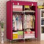 HOMEMATE Prenosivi garderober bordo boje 170*105*45 - slika 1