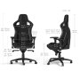 NOBLECHAIRS EPIC Real Leather Gaming stolica crna - slika 5