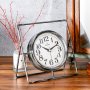 WALLXPERT Dekorativni stoni sat Metallo Grey - slika 1