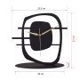 WALLXPERT Dekorativni stoni sat Macerie Black - slika 4