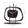 WALLXPERT Dekorativni stoni sat Pietra Black - slika 4