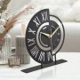 WALLXPERT Dekorativni stoni sat Ruota Black - slika 1