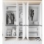 HANAH HOME Ormar Floransa 225 White Anthracite - slika 4