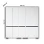 HANAH HOME Ormar Floransa 225 White Anthracite v2 - slika 5